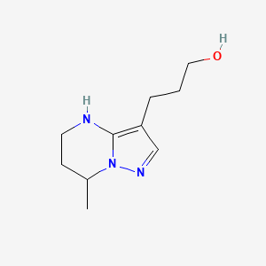 3-{7-methyl-4H,5H,6H,7H-pyrazolo[1,5-a]pyrimidin-3-yl}propan-1-ol