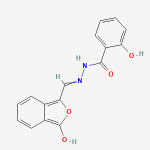 molecular formula C16H12N2O4 B1307275 (Z)-2-Hydroxy-N'-((3-oxoisobenzofuran-1(3H)-ylidene)methyl)benzohydrazide 