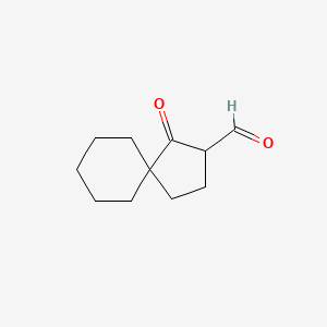 molecular formula C11H16O2 B13072776 1-Oxospiro[4.5]decane-2-carbaldehyde 