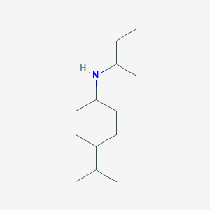 molecular formula C13H27N B13072798 N-(Butan-2-yl)-4-(propan-2-yl)cyclohexan-1-amine 