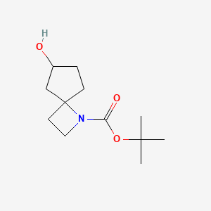 molecular formula C12H21NO3 B13072809 tert-Butyl6-hydroxy-1-azaspiro[3.4]octane-1-carboxylate 