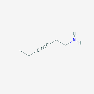 molecular formula C6H11N B13072893 Hex-3-YN-1-amine 