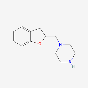 molecular formula C13H18N2O B1307290 1-(2,3-Dihydro-benzofuran-2-ylmethyl)-piperazine CAS No. 876717-03-2