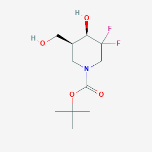 cis-tert-Butyl 3,3-difluoro-4-hydroxy-5-(hydroxymethyl)piperidine-1-carboxylate