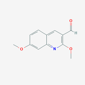 molecular formula C12H11NO3 B1307292 2,7-二甲氧基喹啉-3-甲醛 CAS No. 95395-23-6