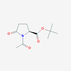 molecular formula C11H17NO4 B13072930 (S)-Tert-Butyl 1-acetyl-5-oxopyrrolidine-2-carboxylate 