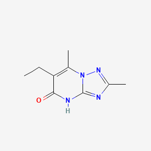 molecular formula C9H12N4O B13072939 6-ethyl-2,7-dimethyl-4H,5H-[1,2,4]triazolo[1,5-a]pyrimidin-5-one 