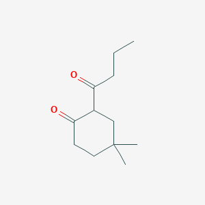 2-Butanoyl-4,4-dimethylcyclohexan-1-one