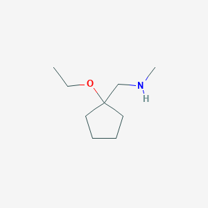 molecular formula C9H19NO B13072959 [(1-Ethoxycyclopentyl)methyl](methyl)amine 