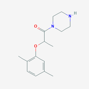 molecular formula C15H22N2O2 B13072978 2-(2,5-Dimethylphenoxy)-1-(piperazin-1-YL)propan-1-one 