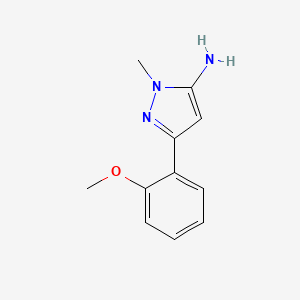 molecular formula C11H13N3O B1307299 3-(2-甲氧基苯基)-1-甲基-1H-吡唑-5-胺 CAS No. 957313-52-9