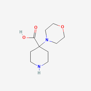 molecular formula C10H18N2O3 B1307301 4-Morpholin-4-yl-piperidine-4-carboxylic acid CAS No. 858116-59-3