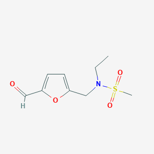 molecular formula C9H13NO4S B1307304 N-乙基-N-(5-甲酰基呋喃-2-基甲基)-甲磺酰胺 CAS No. 842974-59-8