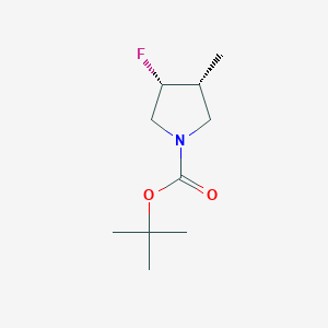 molecular formula C10H18FNO2 B13073065 cis-Tert-butyl 3-fluoro-4-methylpyrrolidine-1-carboxylate 