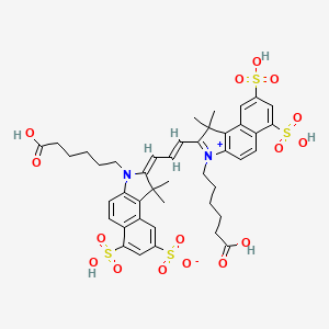 molecular formula C43H48N2O16S4 B13073068 Cy3.5diacid(tetraso3) 