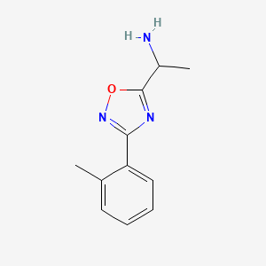 molecular formula C11H13N3O B1307309 1-(3-o-Tolyl-[1,2,4]oxadiazol-5-yl)-ethylamine CAS No. 883547-38-4