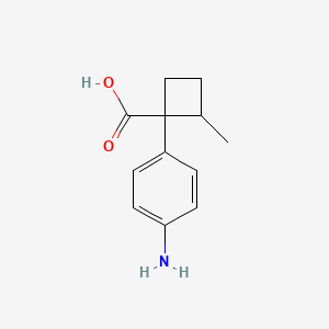 1-(4-Aminophenyl)-2-methylcyclobutane-1-carboxylic acid