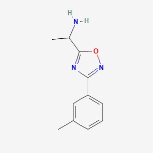 molecular formula C11H13N3O B1307310 1-(3-间甲苯基-[1,2,4]恶二唑-5-基)-乙胺 CAS No. 883547-44-2