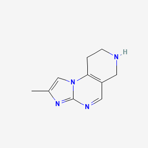 molecular formula C10H12N4 B13073115 4-Methyl-2,5,7,11-tetraazatricyclo[7.4.0.0,2,6]trideca-1(9),3,5,7-tetraene 