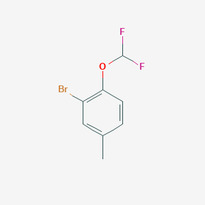 molecular formula C8H7BrF2O B13073122 2-Bromo-1-difluoromethoxy-4-methyl-benzene CAS No. 954235-93-9