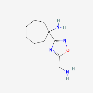 1-[5-(Aminomethyl)-1,2,4-oxadiazol-3-yl]cycloheptan-1-amine