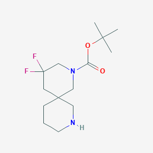 molecular formula C14H24F2N2O2 B13073152 tert-Butyl4,4-difluoro-2,8-diazaspiro[5.5]undecane-2-carboxylate 