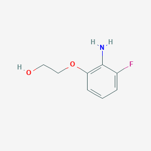 molecular formula C8H10FNO2 B13073167 2-(2-Amino-3-fluorophenoxy)ethan-1-OL 