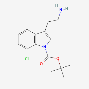 Tert-butyl 3-(2-aminoethyl)-7-chloro-1H-indole-1-carboxylate