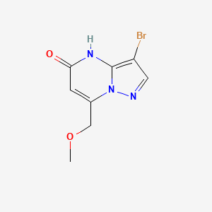 molecular formula C8H8BrN3O2 B13073181 3-Bromo-7-(methoxymethyl)-4H,5H-pyrazolo[1,5-a]pyrimidin-5-one 