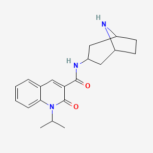 molecular formula C20H25N3O2 B13073187 N-{8-azabicyclo[3.2.1]octan-3-yl}-2-oxo-1-(propan-2-yl)-1,2-dihydroquinoline-3-carboxamide 