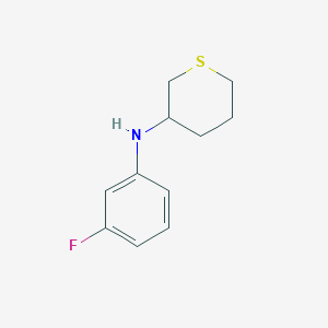 N-(3-fluorophenyl)thian-3-amine