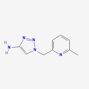 molecular formula C9H11N5 B13073203 1-[(6-methylpyridin-2-yl)methyl]-1H-1,2,3-triazol-4-amine 