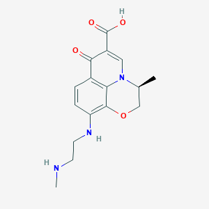 molecular formula C16H19N3O4 B13073252 N,N'-Desethylenelevofloxacin 