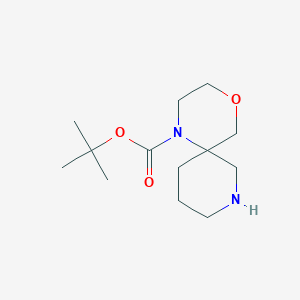 molecular formula C13H24N2O3 B13073272 tert-Butyl 4-oxa-1,8-diazaspiro[5.5]undecane-1-carboxylate CAS No. 1367703-57-8