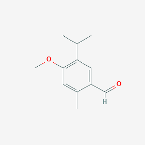 molecular formula C12H16O2 B1307334 5-Isopropyl-4-methoxy-2-methylbenzaldehyde CAS No. 105337-42-6