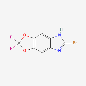 molecular formula C8H3BrF2N2O2 B13073346 11-Bromo-5,5-difluoro-4,6-dioxa-10,12-diazatricyclo[7.3.0.03,]dodeca-1,3(7),8,10-tetraene 