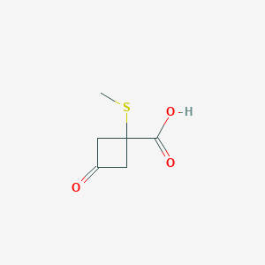 1-(Methylsulfanyl)-3-oxocyclobutane-1-carboxylic acid