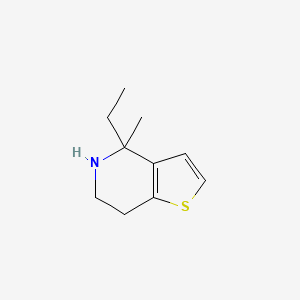 molecular formula C10H15NS B13073457 4-Ethyl-4-methyl-4H,5H,6H,7H-thieno[3,2-C]pyridine 