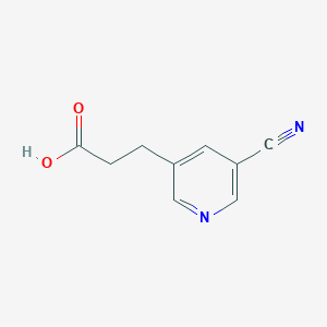 molecular formula C9H8N2O2 B13073460 3-(5-Cyanopyridin-3-yl)propanoic acid CAS No. 1256792-70-7