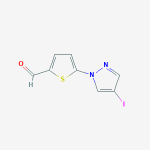 5-(4-Iodo-1H-pyrazol-1-YL)thiophene-2-carbaldehyde