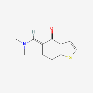 molecular formula C11H13NOS B13073479 (E)-5-((Dimethylamino)methylene)-6,7-dihydrobenzo[B]thiophen-4(5H)-one 