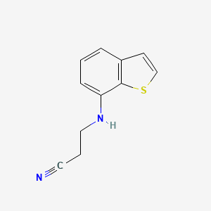 molecular formula C11H10N2S B13073481 3-[(1-Benzothiophen-7-yl)amino]propanenitrile 