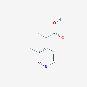 molecular formula C9H11NO2 B13073544 2-(3-Methylpyridin-4-yl)propanoic acid 