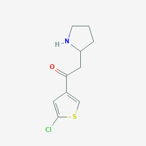 1-(5-Chlorothiophen-3-yl)-2-(pyrrolidin-2-yl)ethan-1-one