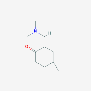 molecular formula C11H19NO B13073621 2-[(Dimethylamino)methylidene]-4,4-dimethylcyclohexan-1-one 