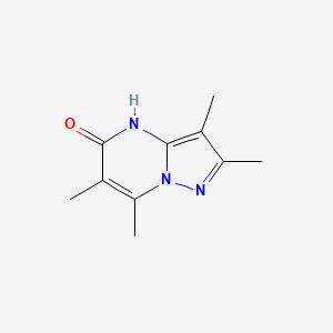 molecular formula C10H13N3O B13073623 2,3,6,7-tetramethyl-4H,5H-pyrazolo[1,5-a]pyrimidin-5-one 