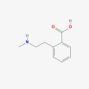 molecular formula C10H13NO2 B13073624 2-[2-(Methylamino)ethyl]benzoic acid 