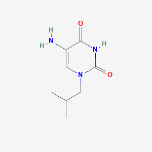 molecular formula C8H13N3O2 B13073647 5-Amino-1-(2-methylpropyl)-1,2,3,4-tetrahydropyrimidine-2,4-dione 