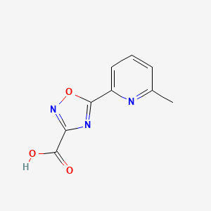 molecular formula C9H7N3O3 B13073648 5-(6-Methylpyridin-2-yl)-1,2,4-oxadiazole-3-carboxylic acid 