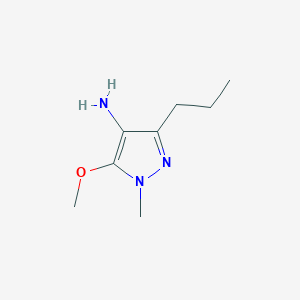 molecular formula C8H15N3O B13073656 5-Methoxy-1-methyl-3-propyl-1H-pyrazol-4-amine 